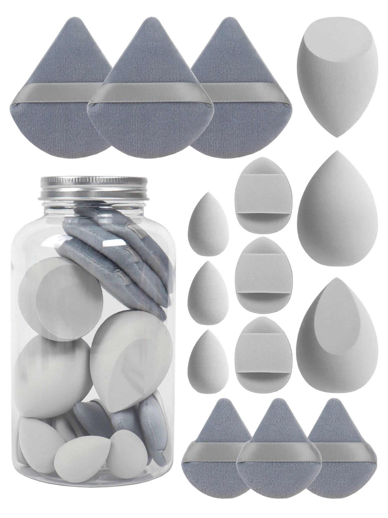 15-Piece Makeup Puff & Mini Sponge Set – Foundation & Air Cushion Tools