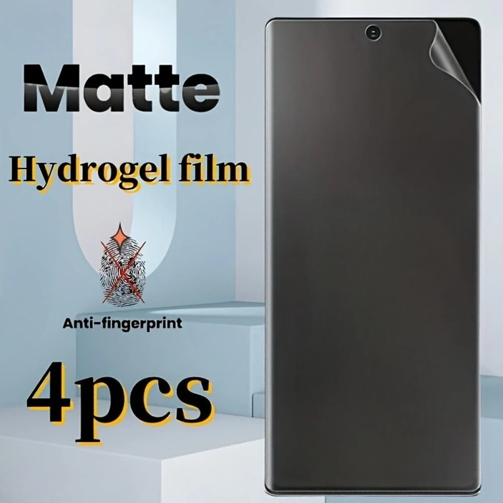 4Pcs Matte Full Cover Hydrogel Film for Samsung Galaxy S26 S25 S24 Ultra S23 S22 S21 Plus S25 S24 FE Anti-Drop Screen Protector