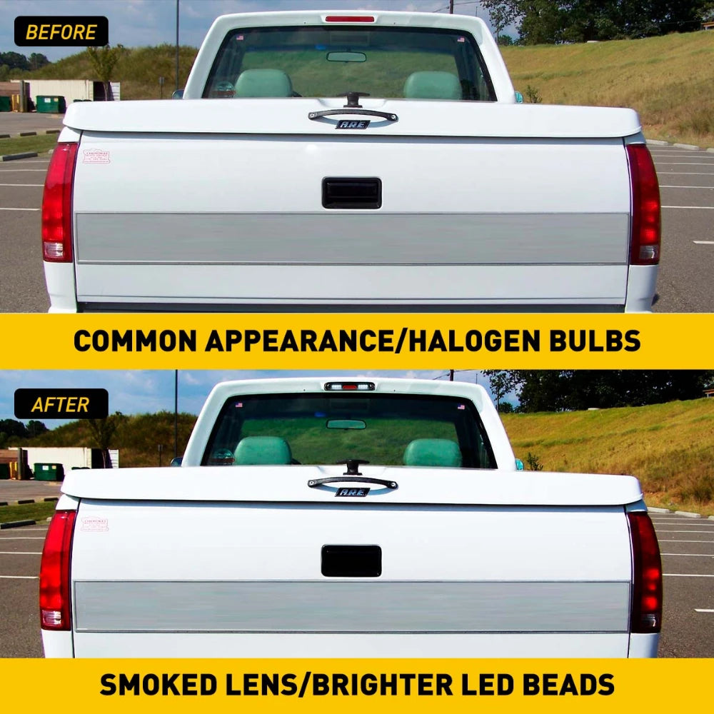1Pcs LED Smoke 3rd Third Brake Light Red White Fit For Chevy Silverado 1500 2500 3500 1999-2006 For GMC Sierra Smoke shell
