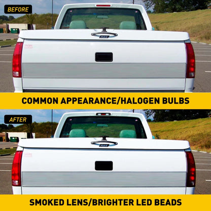 1Pcs LED Smoke 3rd Third Brake Light Red White Fit For Chevy Silverado 1500 2500 3500 1999-2006 For GMC Sierra Smoke shell