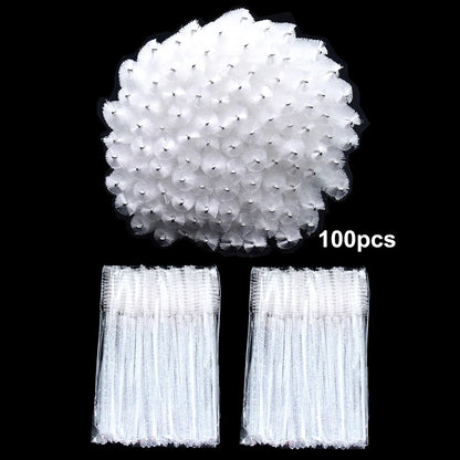 100pcs Disposable Eyelash Brushes – Spoolies & Mascara Wands