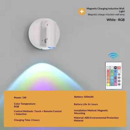 Magnetic USB Rechargeable LED Cordless Wall Light with Touch Switch