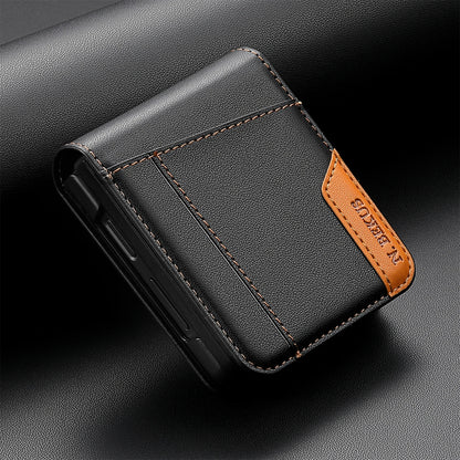 Flip Leather Phone Case For Samsung Galaxy Z Flip 8 7 FE 6 5 4 3 5G Flip7 Flip8 Wallet Card Holder Phone Bag Book Cover Etui