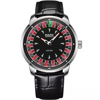 Mark Fairwhale 5031 New 2025 Top Brand Men's Watch Quartz Arabic numerals Rotating dial Wheel Automatic Watch Diamond Luminous