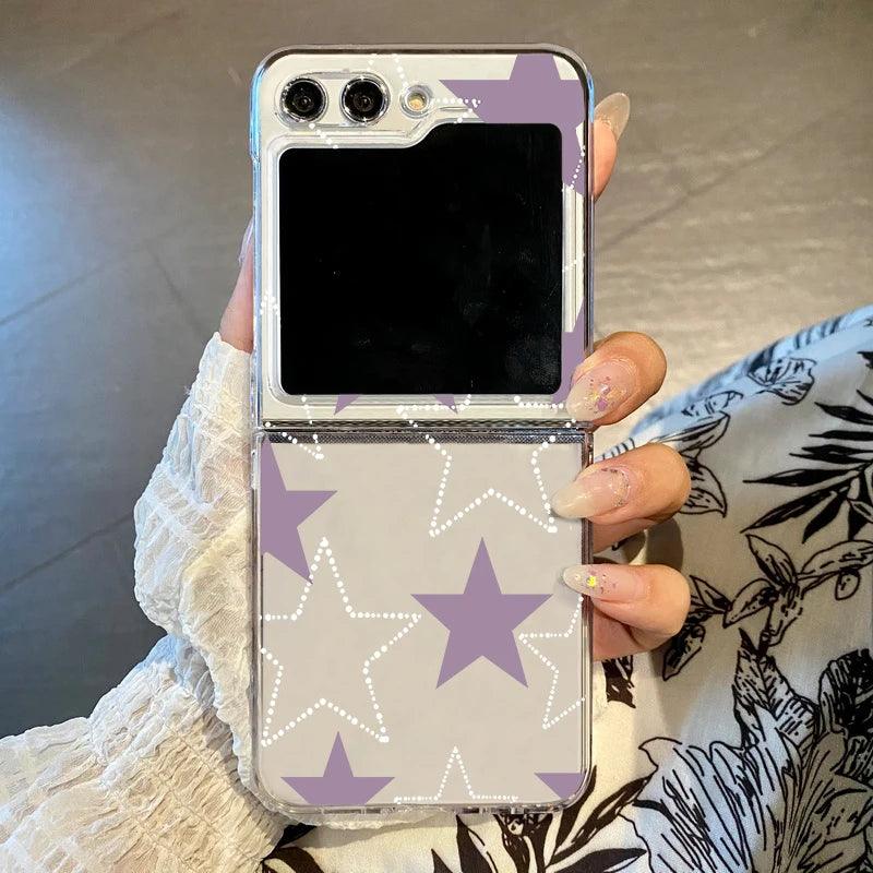 Transparent Star Folding Case for Samsung Galaxy Z Flip Series