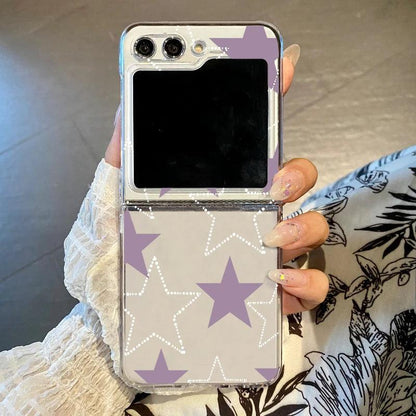 Transparent Star Folding Case for Samsung Galaxy Z Flip Series