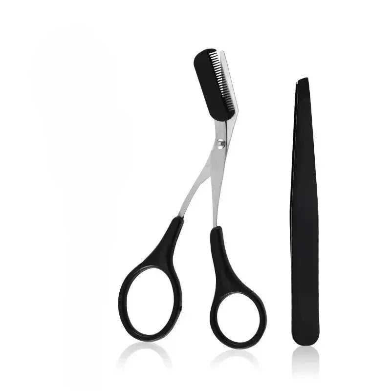 3-Piece Stainless Steel Eyebrow Grooming Kit - Urbizia