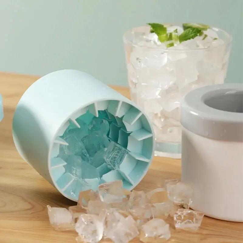 Silicone Round Ice Cube Mold Bucket Tray
