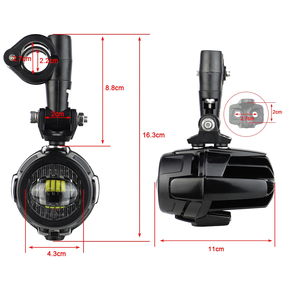 Auxiliary Lights LED Spot Driving Fog Lights for R1200GS F800GS K1600 Universal Motorcycle 40W 6000K Fog Lamps