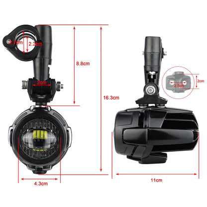 Auxiliary Lights LED Spot Driving Fog Lights for R1200GS F800GS K1600 Universal Motorcycle 40W 6000K Fog Lamps