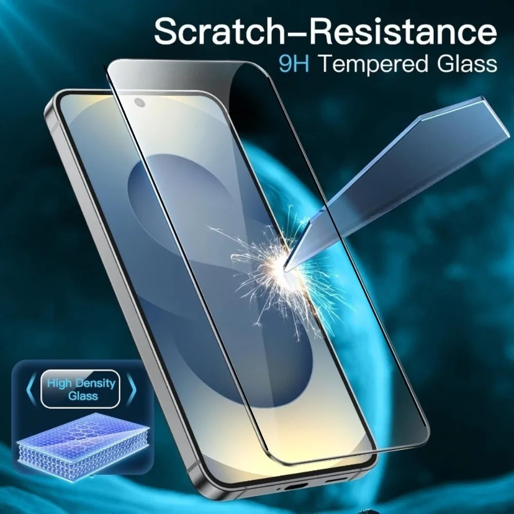 3Pcs Full Cover HD Screen Protector for Samsung Galaxy S26 S25 S24 Ultra S23 S22 S21 Plus S25 S24 S23 FE Easy Installation Glass