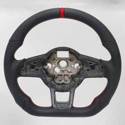 For Volkswagen Golf 7 7.5 Rline GTI GTE GLI Tiguan 2013-2019 Perforated Leather Carbon Modify Design Steering Wheel