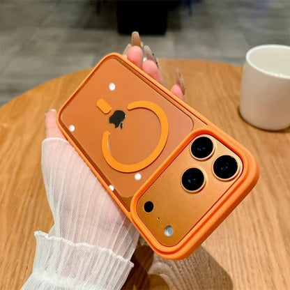 For Magsafe Wireless Charge Phone Case For iPhone 18 Pro Max 17 16 15 14 Plus 13 12 11 18 Pro Max Transparent Acrylic Back Cover