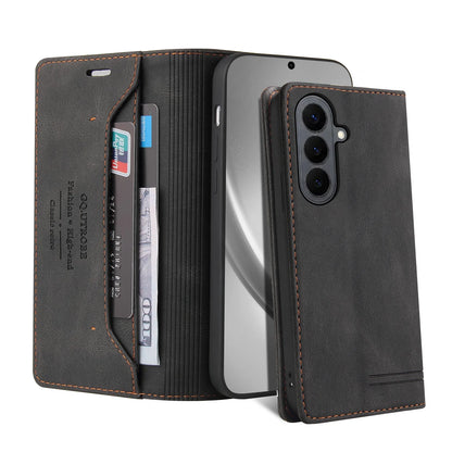 Luxury Wallet Card Slot RFID Blocking Magnetic Flip Leather Case For Samsung Galaxy S26 Ultra S26 Plus S26 Cover Shell
