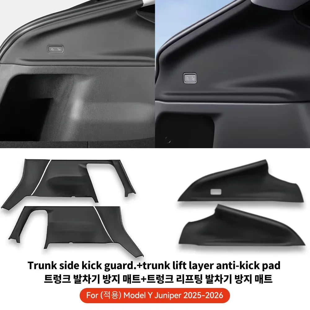 YZ for Tesla Model Y/YL Juniper 2026 Rear Trunk Side Anti-Kick Pad Full Coverage Protection Kit Car Anti-dirty Pad Accessories