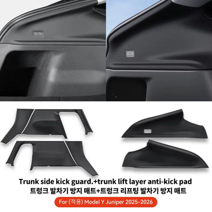 YZ for Tesla Model Y/YL Juniper 2026 Rear Trunk Side Anti-Kick Pad Full Coverage Protection Kit Car Anti-dirty Pad Accessories