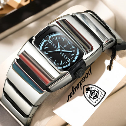 POEDAGAR Original Casual Man Wristwatch Waterproof Luminous Stainless Steel Watch For Men Sports Quartz Men's Watches Male Clock