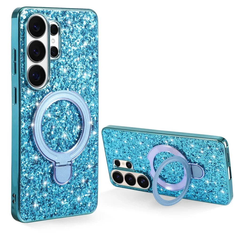 Starry Glitter Folding Stand Case for Samsung Galaxy