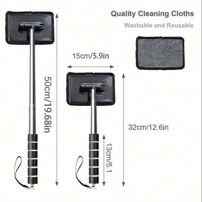Automobile Windshield Water Scraping Telescopic Automobile Glass Wiper Auto Cleaning Tools Window Cleaning Brush Cleaning Cloth