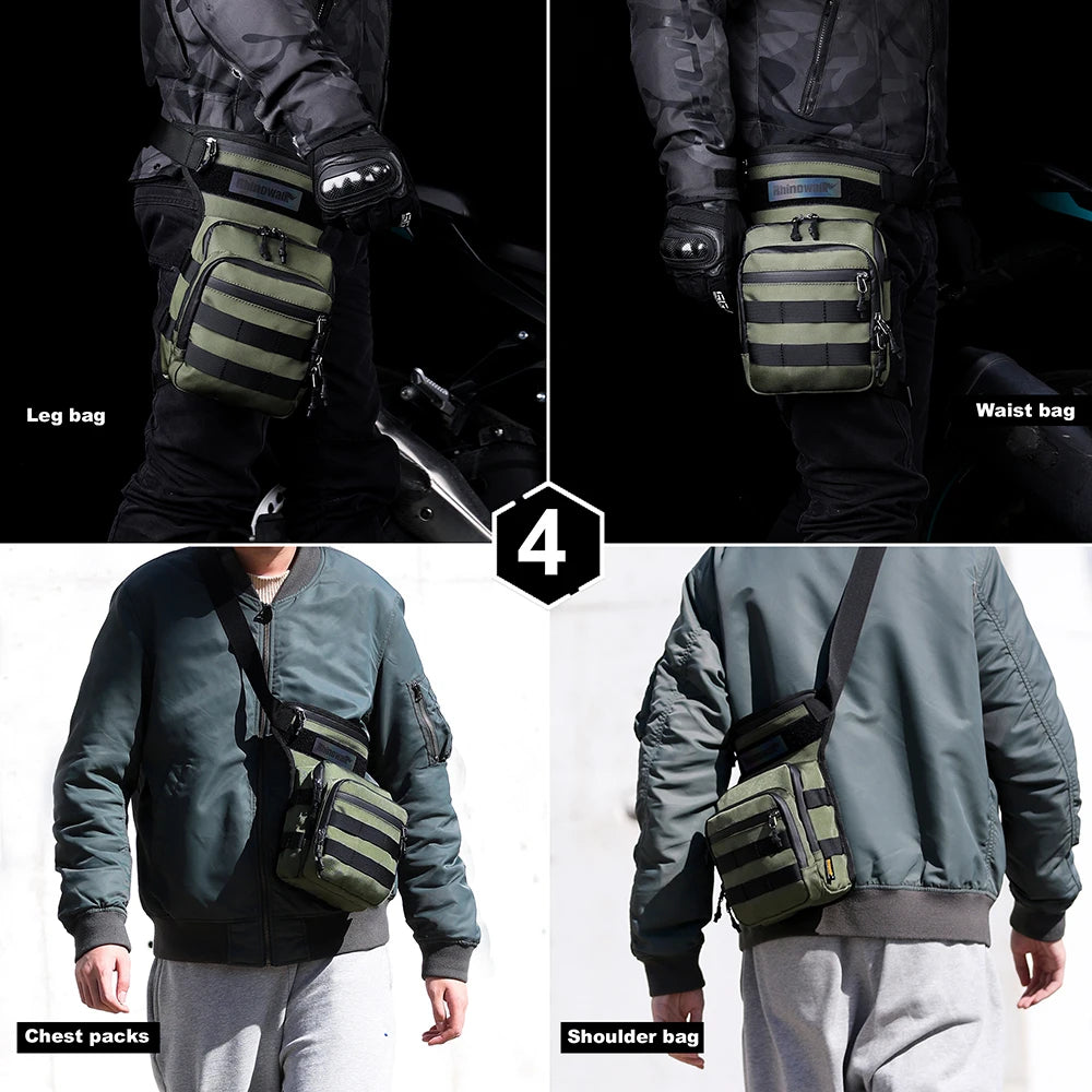 Rhinowalk Motorcycle Waist Bag 3L Leg Bag Thigh Hip Bum Beltleg Fanny Pack Travel Riding Crossbody Multifunctional Shoulder Bag