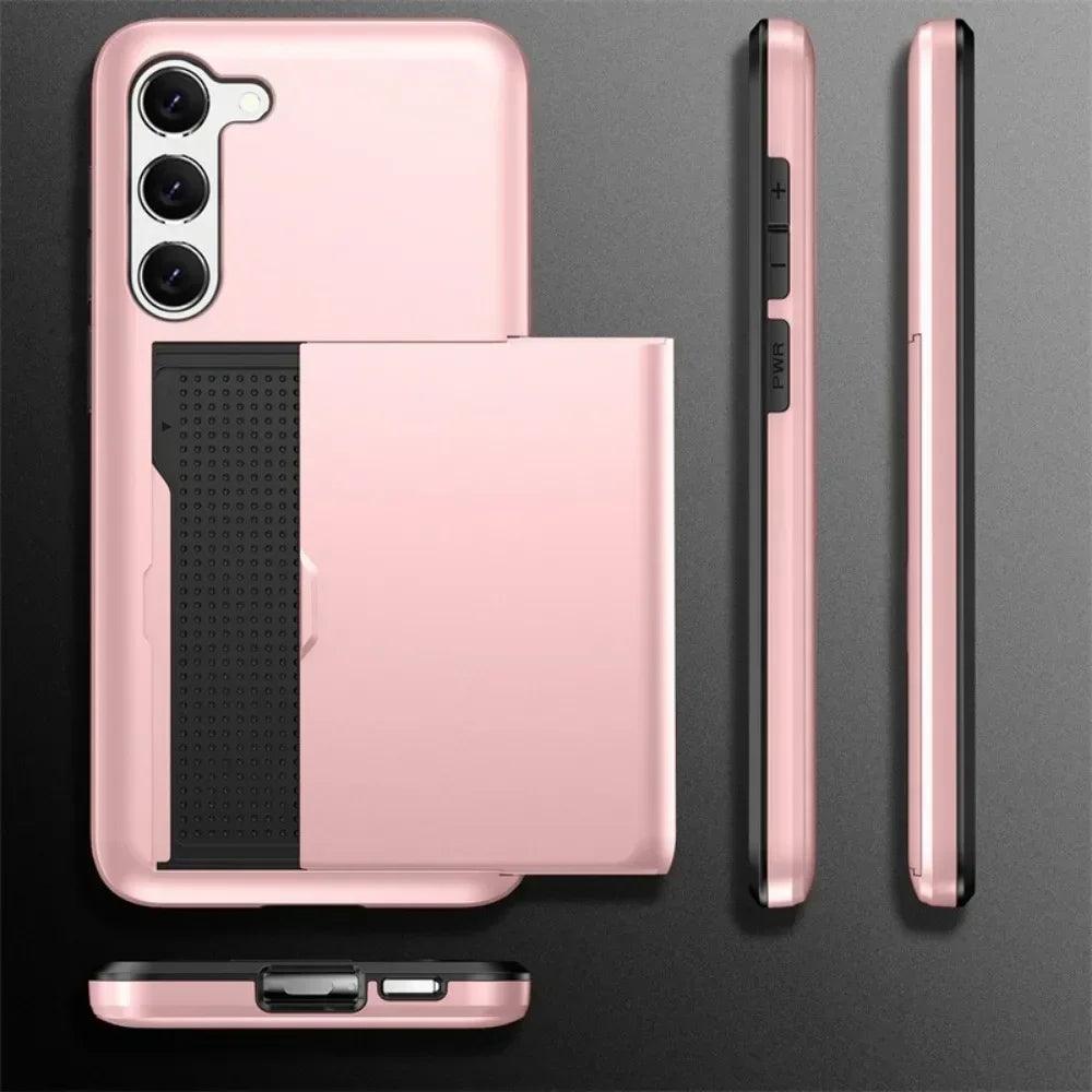 Wallet Card Holder Shockproof Case for Samsung Galaxy