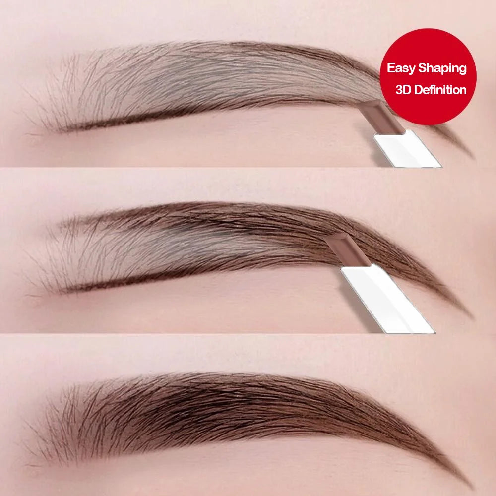 Thin-Head Double-Ended Eyebrow Pencil – Waterproof & Long-Lasting