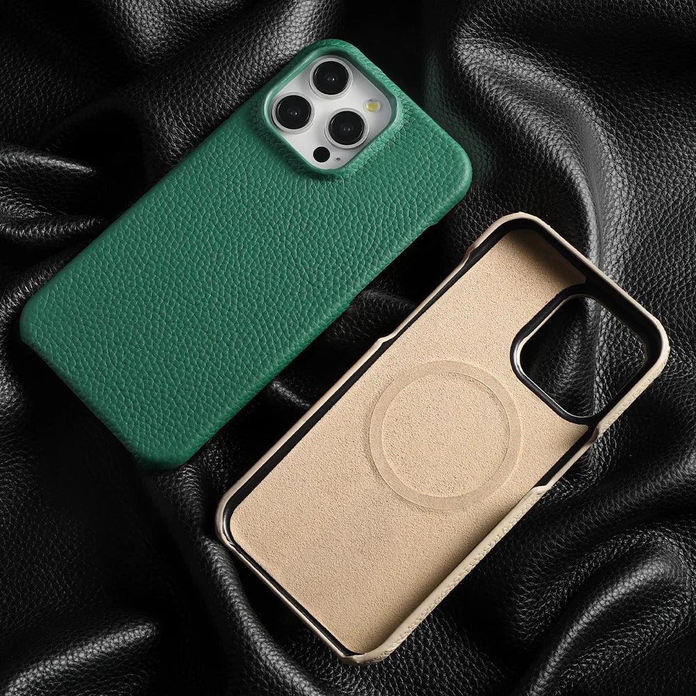 LANGSIDI MagSafe Genuine Leather Case for iPhone 15 & 16
