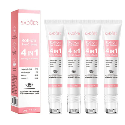 1/2/3pcs SADOER Eye Cream Retinol Nicotinamide Hyaluronic Acid Vitamin C Anti Dark Circle 4in1 Moisturizing Anti-Aging Eye Serum