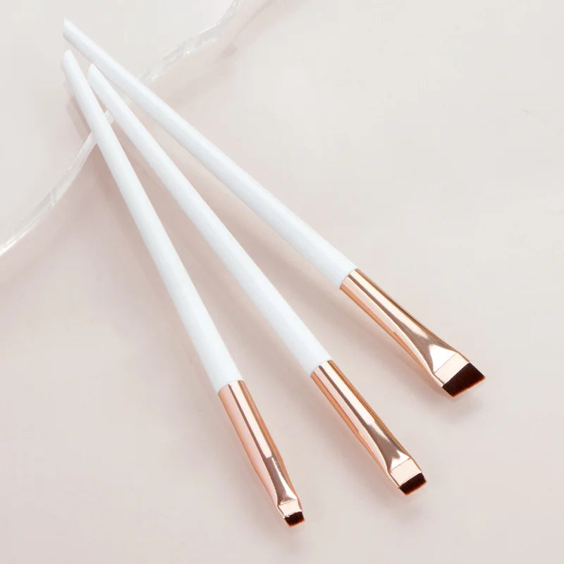 3-Piece Eye Makeup Brush Set – Angled Brow & Eyeliner