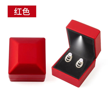 Creative LED Lighting Jewelry Ring Pendant Necklace Bracelet With Light Illumination Jewelry Box Lighted Jewelry Packaging Box