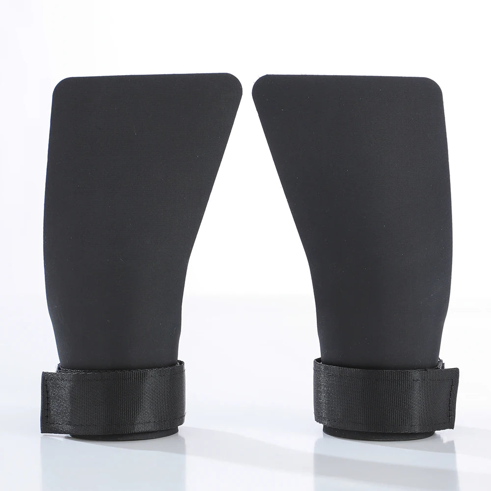 A Pair of Hypalon No-hole Hand Grips for Crossfit Pull-ups Cross Training Gymnastics WODS Weightlifting Palm Protector