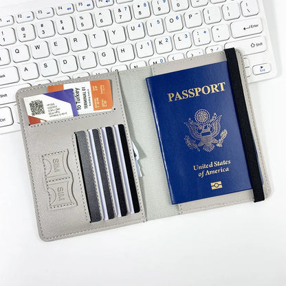 PU Leather Passport Wallet Multi-Function Accessories Protection Cover Travel Book Holders for Women/Men