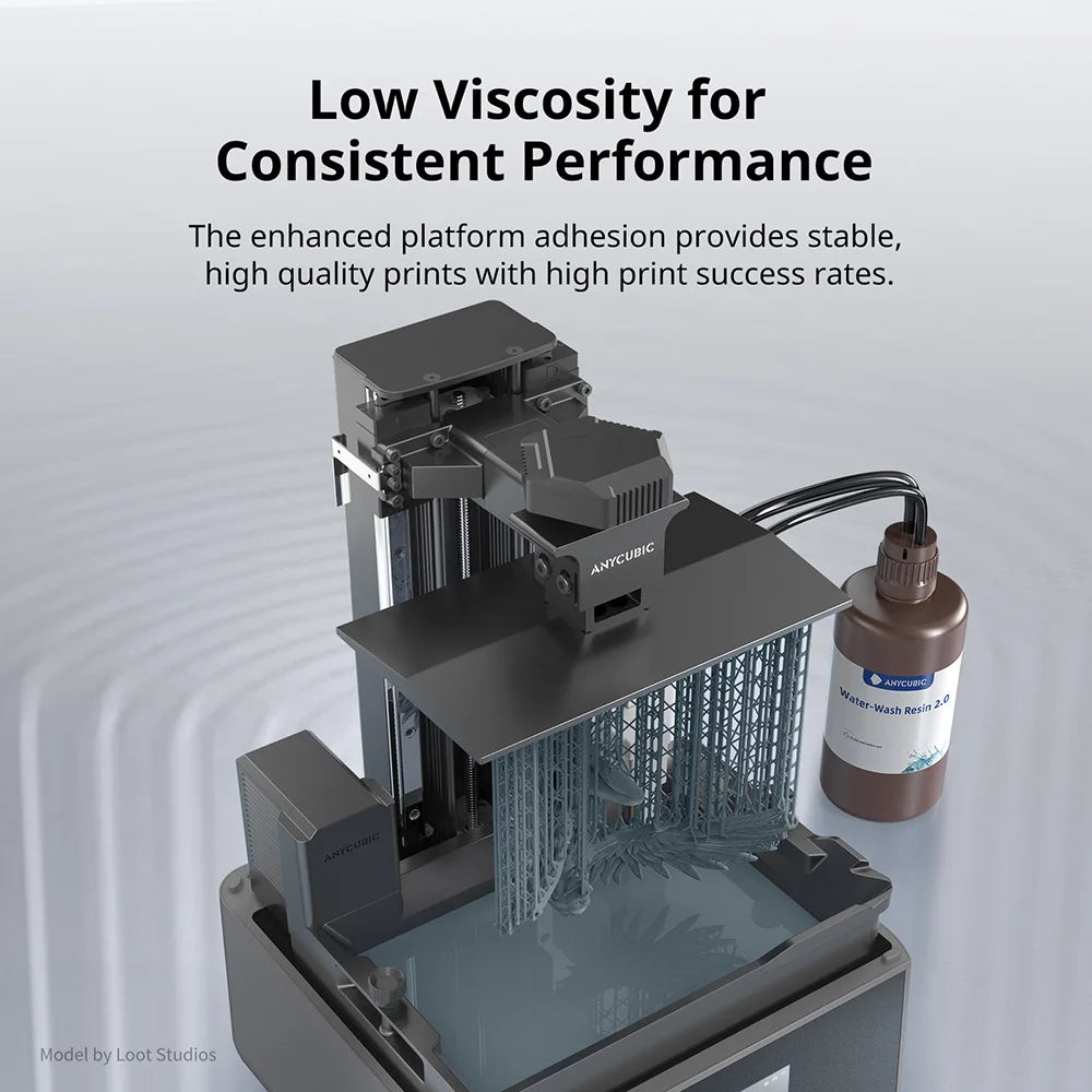 ANYCUBIC Water-Wash Resin 3kg High Precision Low Odor Low Viscosity 3D Printing Standard Photopolymer For LCD 3D Printer