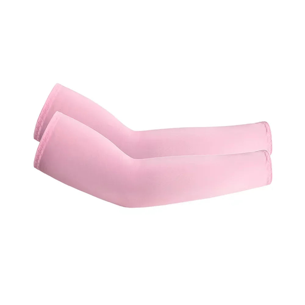 2Pcs Unisex Cooling Arm Sleeves Cover Sports Running UV Sun Protection Outdoor Men Fishing Cycling Quick Dry Arm Warmer