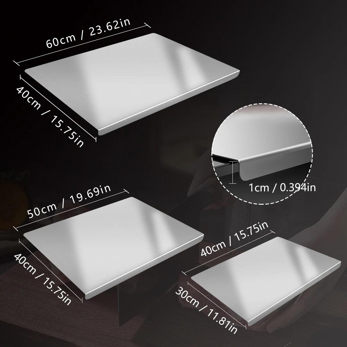 304 Stainless Steel Cutting Board Butcher Block Household Rolling Board Kitchen Supplies Food Preparation Meal Prep Tools