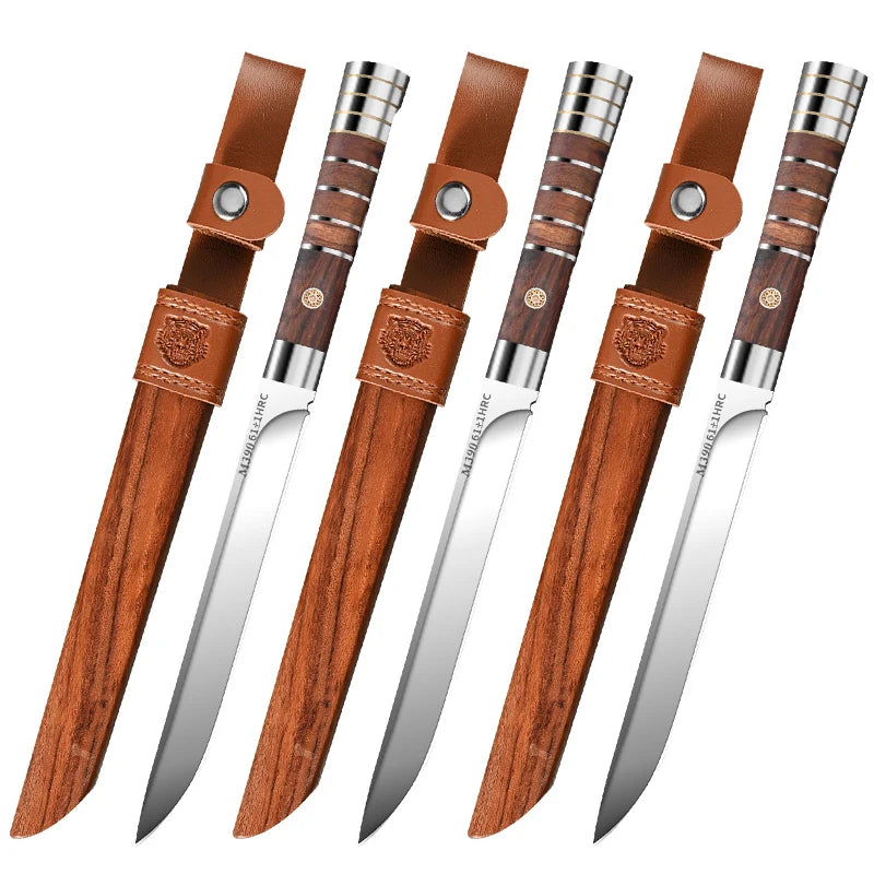 1/2/3 Straight Blade Kitchen Knife Set, Professional Kitchen Fruit Knife, Portable Cutting Knife, High Hardness Japanese Knife