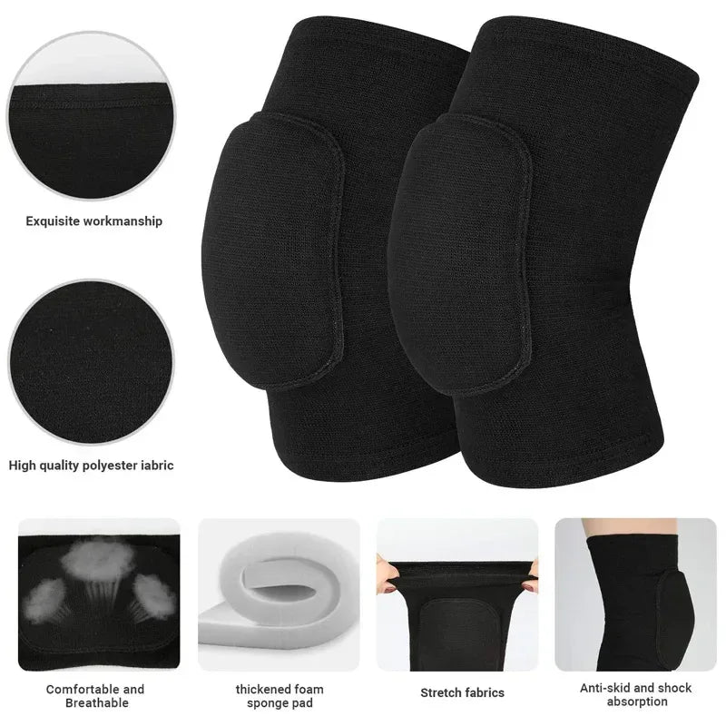 WorthWhile Dancing Knee Pads for Volleyball Yoga Women Kids Men Patella Brace Support EVA Kneepad Fitness Protector Work Gear - Urbizia