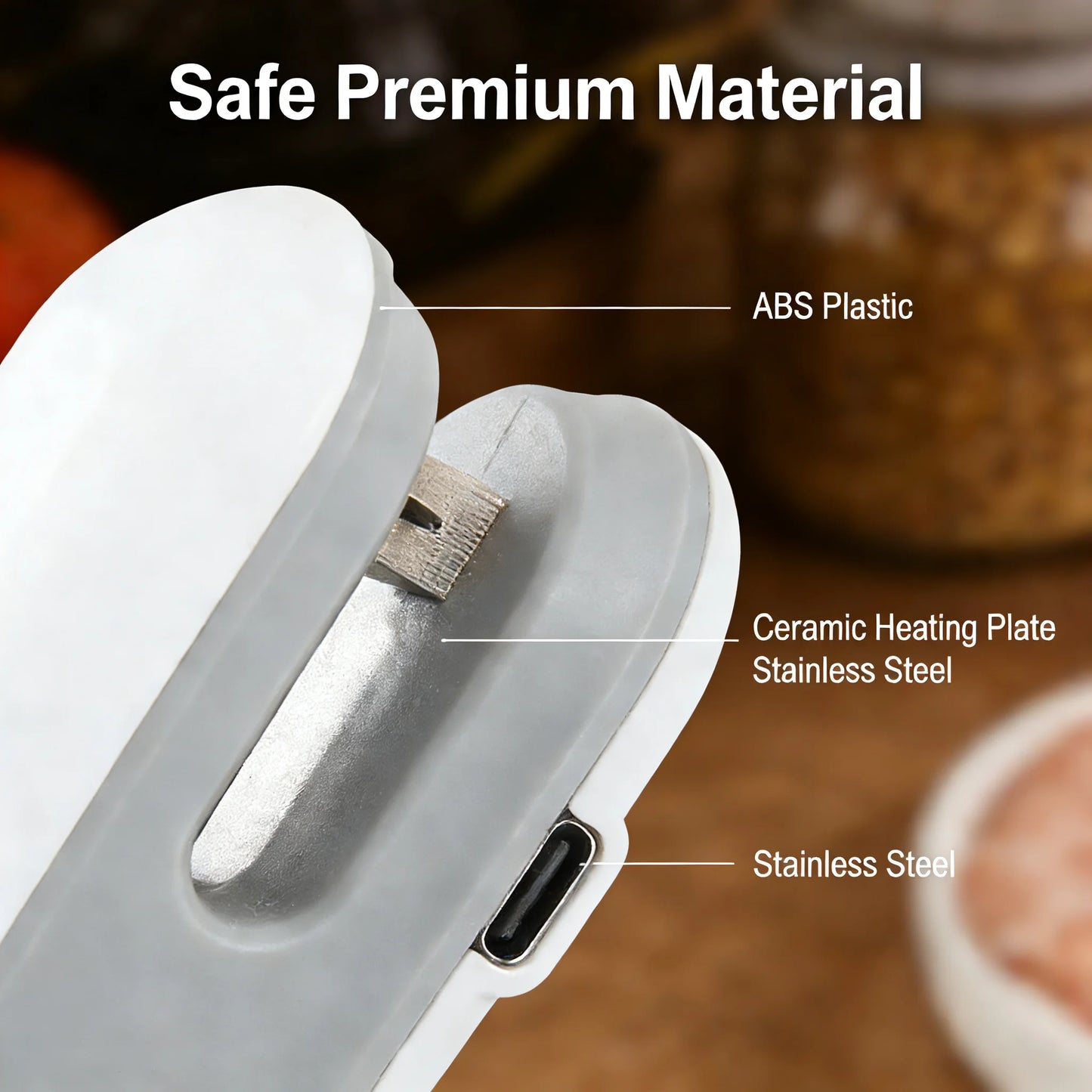 Rechargeable 2-in-1 Mini Heat Sealer With Cutter Portable Bag Sealer For Food Snacks Kitchen Storage