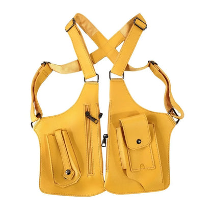 Vintage Double Shoulder Armpit Bag Adjustable Strap Steampunk Underarm Strap Wallet Pocket Gothic Waterproof