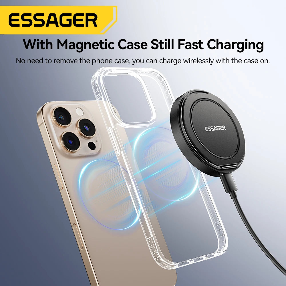 15W Magnetic Wireless Charger with Stand for iPhone & AirPods