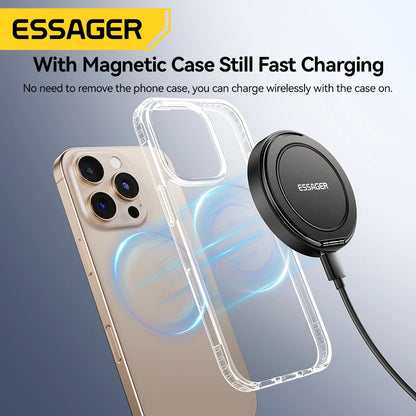 15W Magnetic Wireless Charger with Stand for iPhone & AirPods