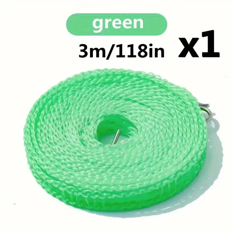 Portable Windproof Camping Clothesline Anti‑Slip Outdoor Drying Rope - Urbizia