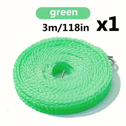 Portable Windproof Camping Clothesline Anti‑Slip Outdoor Drying Rope - Urbizia