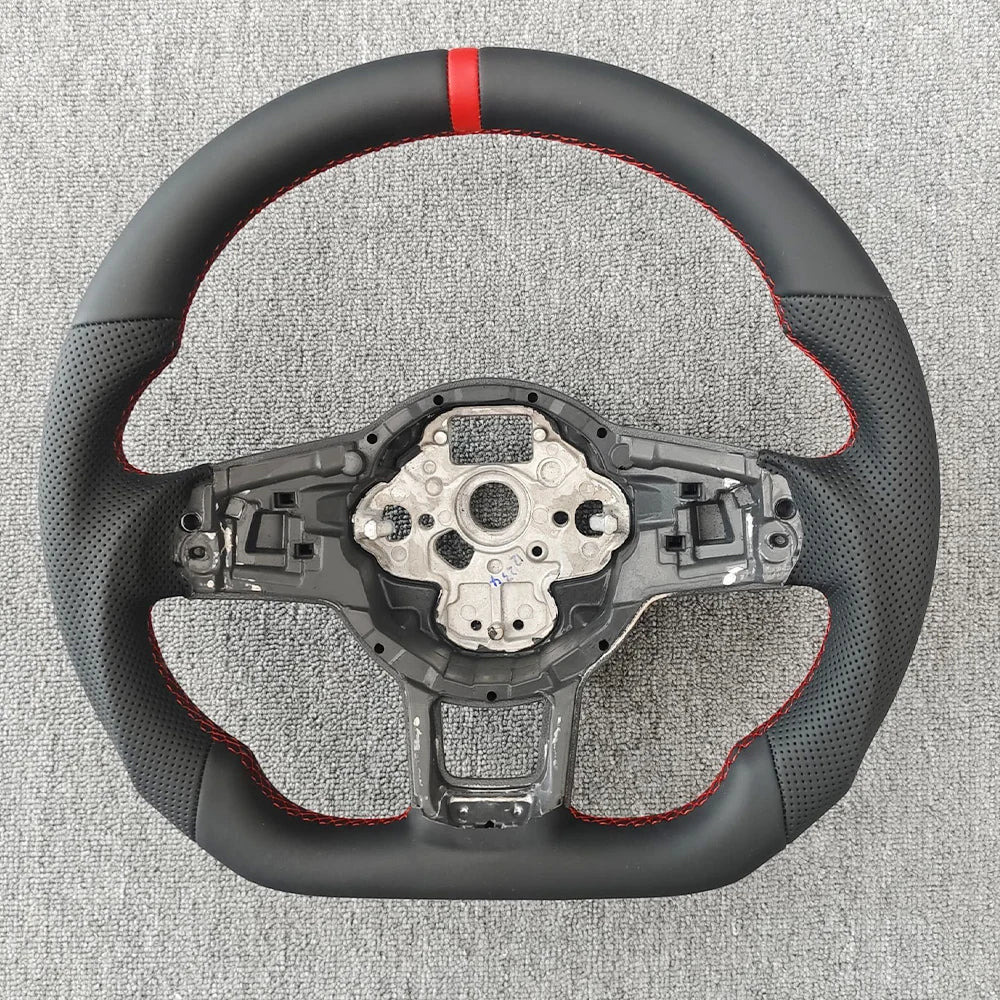 Original Steering Wheel Upgrade Suitable For Volkswagen Golf 7 7.5 GTI Perforated Leather Carbon Fiber Material Car Accessories