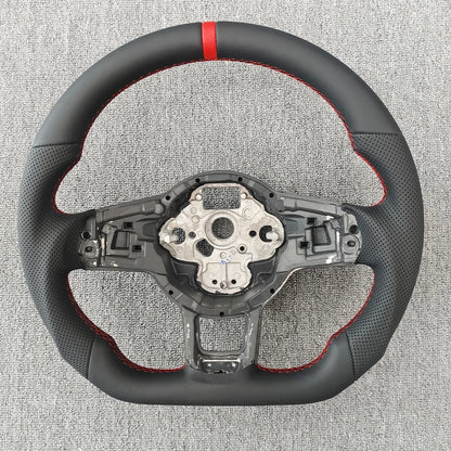 Original Steering Wheel Upgrade Suitable For Volkswagen Golf 7 7.5 GTI Perforated Leather Carbon Fiber Material Car Accessories
