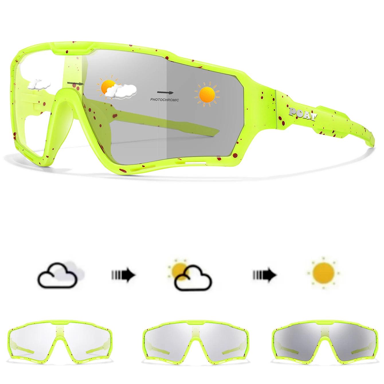 POAT Photochromic UV400 MTB Cycling Sunglasses