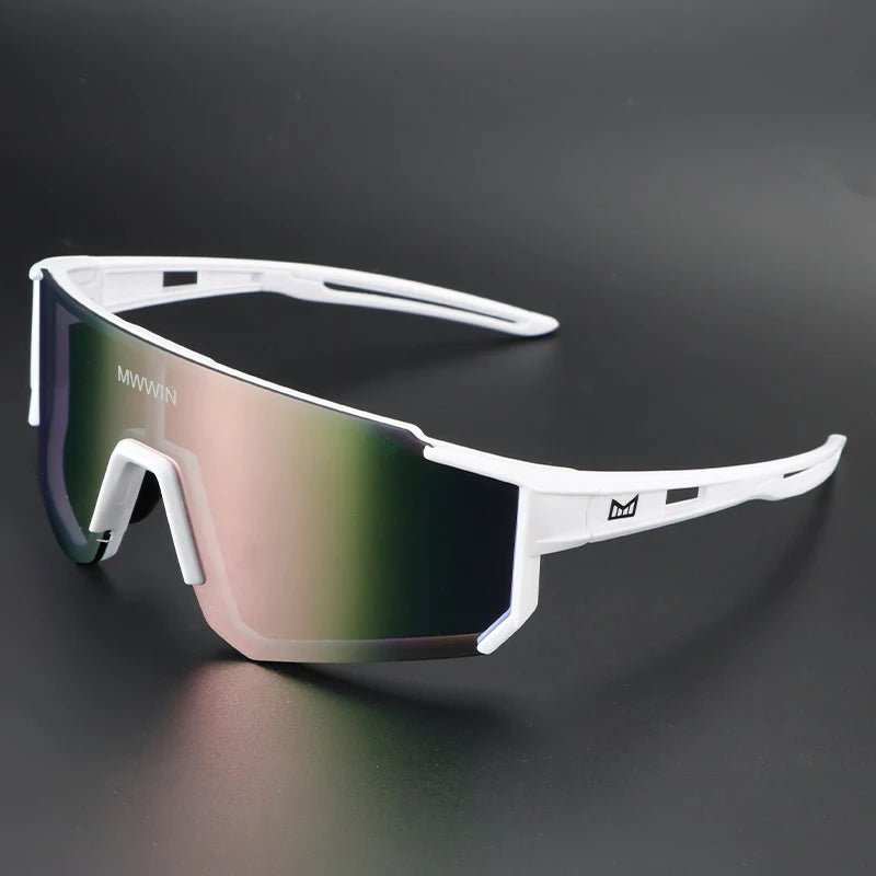 MWWIN Fashion Cycling Glasses Sunglasses for Men UV400 Women Bike Eyewear Road Bicycle Driving Outdoor Sport Marathon Triathlon