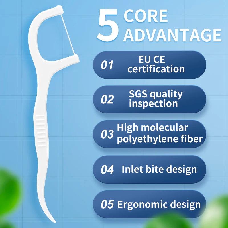 600/300/150/50pcs Ultra-Fine Toothpicks, Home Set, Portable and Disposable Care Floss- Deep Cleaning for Oral Care