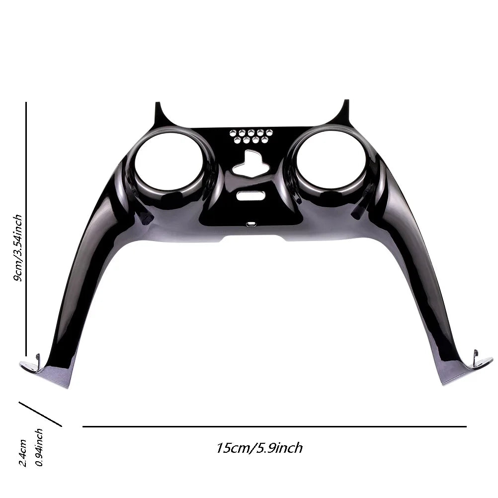 Chrome Black Glossy Chrome DIY Replacement Controller Shell for PS5 Custom Plates Cover Compatible Upgrade For PS5 Slim