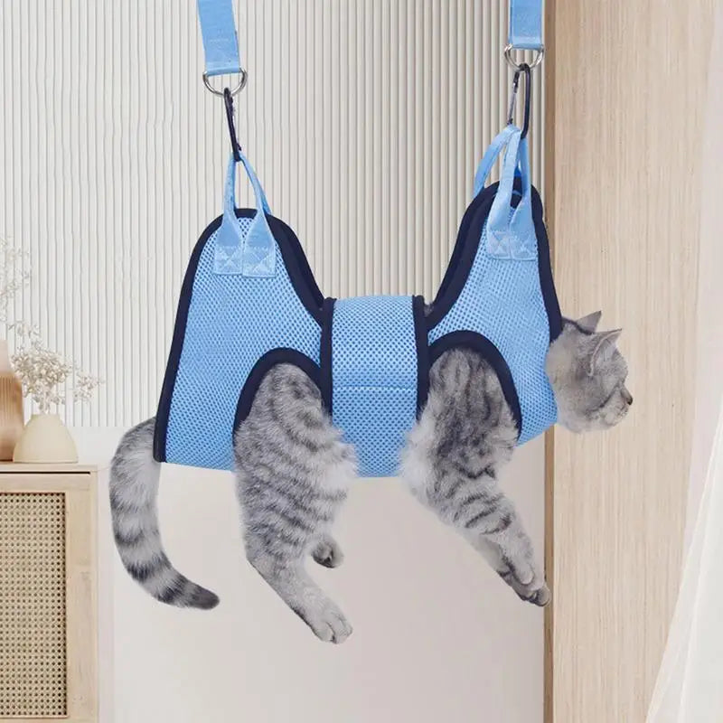 Pet Grooming Hammock With Security Strap Anti Scratch Pet Nail Trimming Pet Hammock Dog Cat Beauty Hanging Pet Supplies